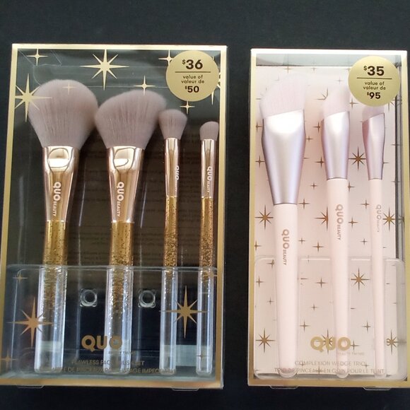 QUO BEAUTY FACE BRUSHES, COMPLEXION WEDGE TRIO and FLAWLESS FACE SET, 7 in TOTAL - Picture 2 of 11